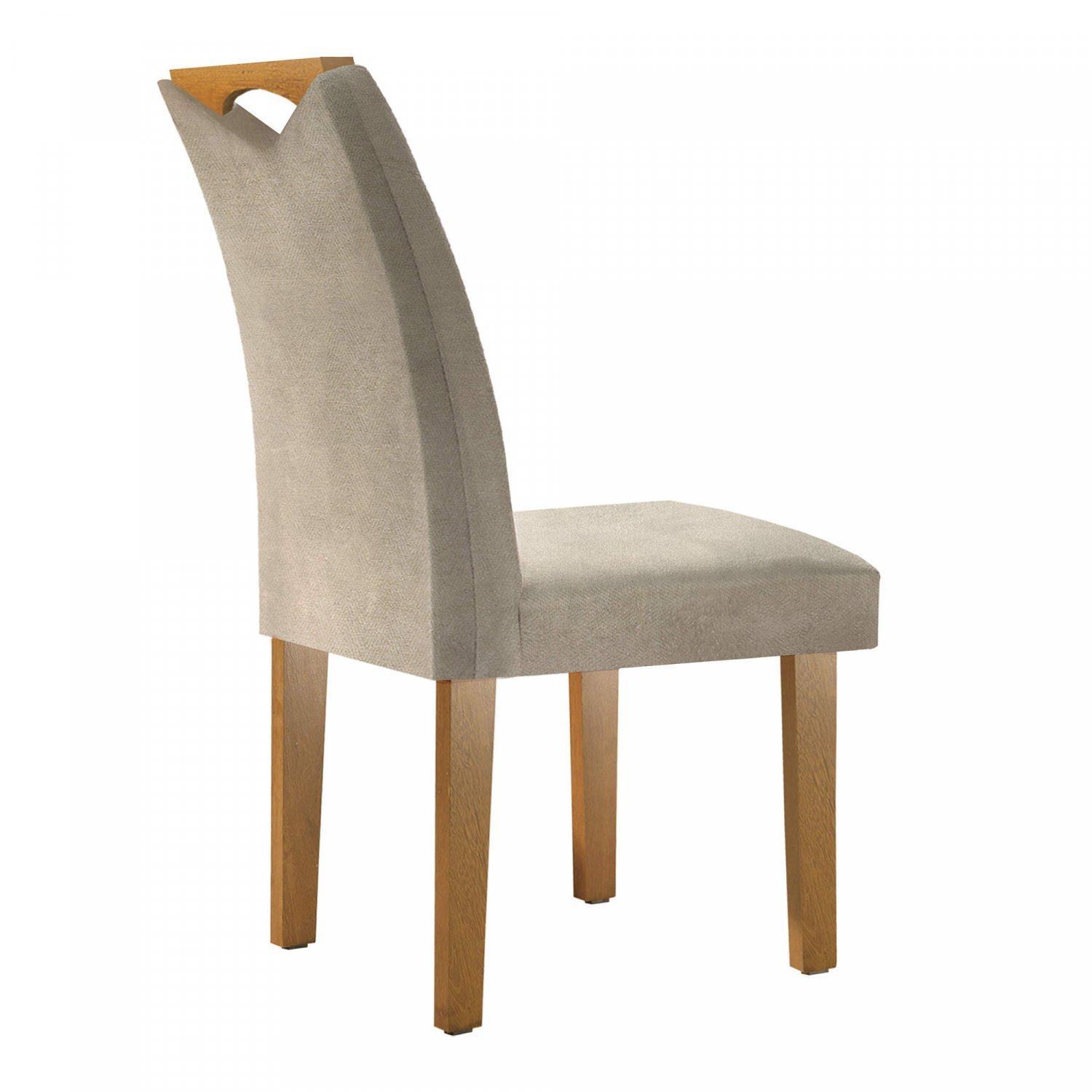 Conjunto 2 Cadeiras Estofadas Texas Siena Móveis Ype/Jacar MadeiraMadeira