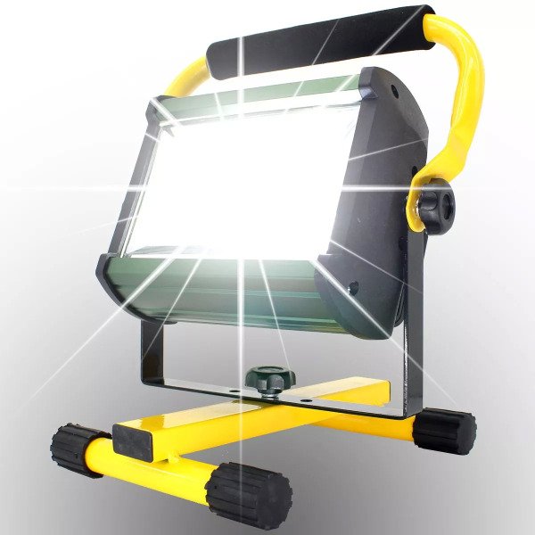 Holofote Luminária Recarregável Led 100w Resistente Água GT594 Lorben Preto/Amarelo MadeiraMadeira Holofote Luminária Recarregável Led 100w Resistente Água GT594 Lorben Preto/Amarelo MadeiraMadeira