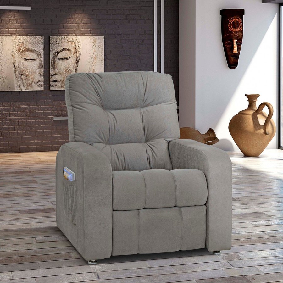 poltrona do papai reclinavel azera matrix marrom claro madeiramadeira