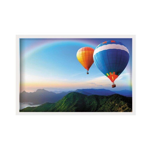 Quadro Com Moldura Arco Iris Branco Grande Madeiramadeira