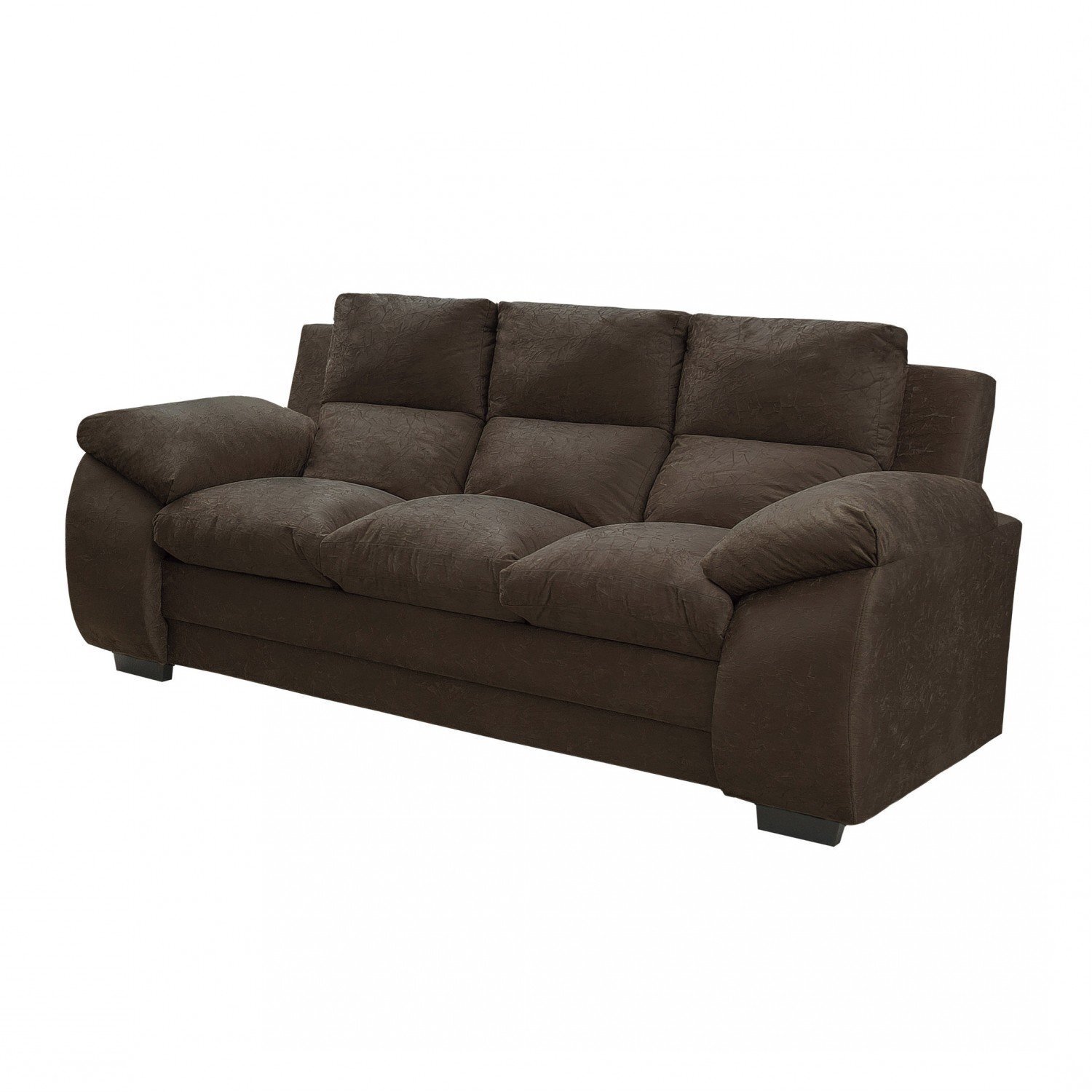 Conjunto Sofá 2 e 3 Lugares Bélgica Hellen Suede Amassado Café