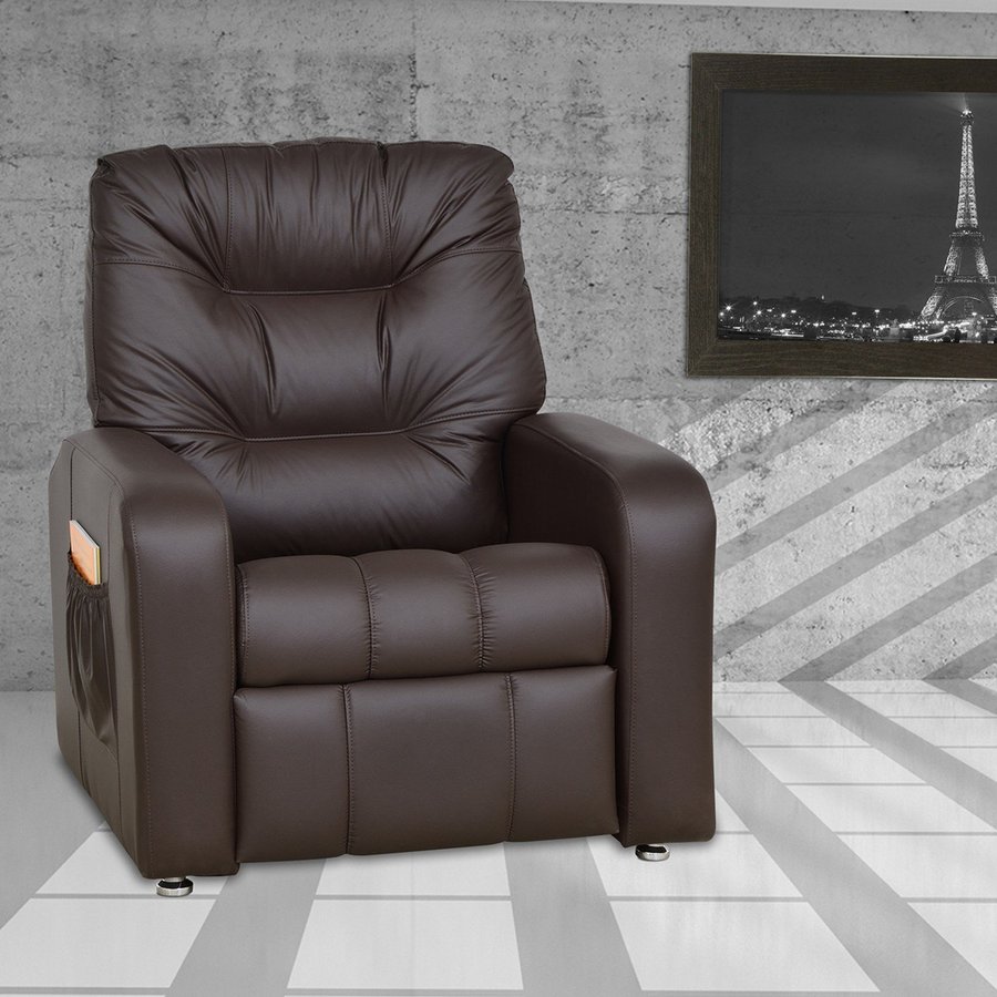 poltrona do papai reclinavel azera matrix corino marrom madeiramadeira