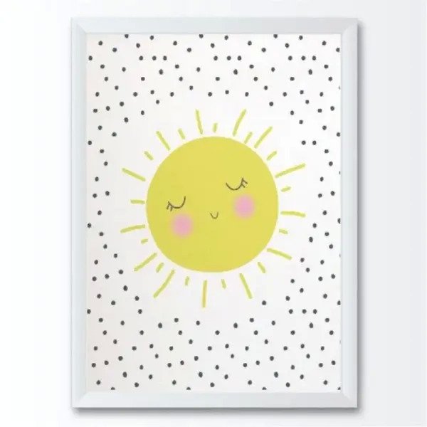 Quadro Infantil Sol Sorrindo Madeiramadeira