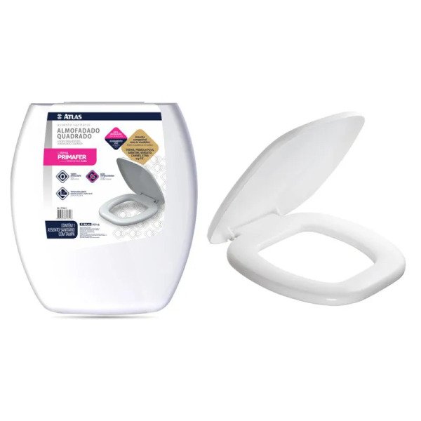 Assento Almofadado Para Vaso Sanitario Thema Primafer Branco