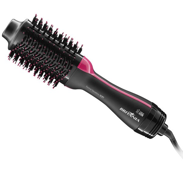 Escova Secadora Britânia Soft BEC02 1200W 127V Preto | Rosa Menor preço em Escova Secadora Britânia Soft BEC02 1200W 127V Preto | Rosa
