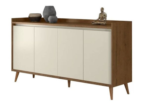 Buffet Aparador Retrô Delux Malbec com Off White - MoveisAqui é boa?