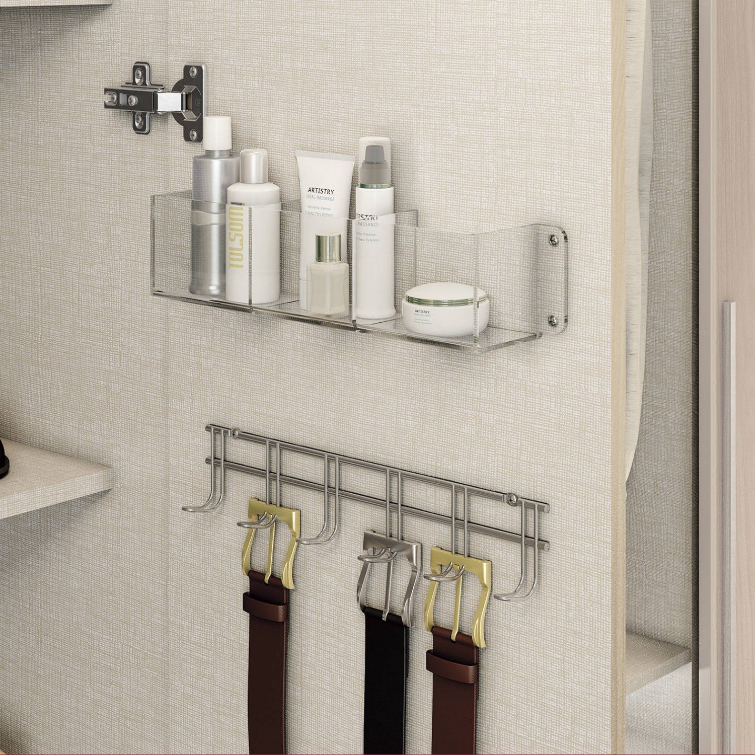 Kit Acessório Organizador para Guarda Roupa Henn Prata - MadeiraMadeira