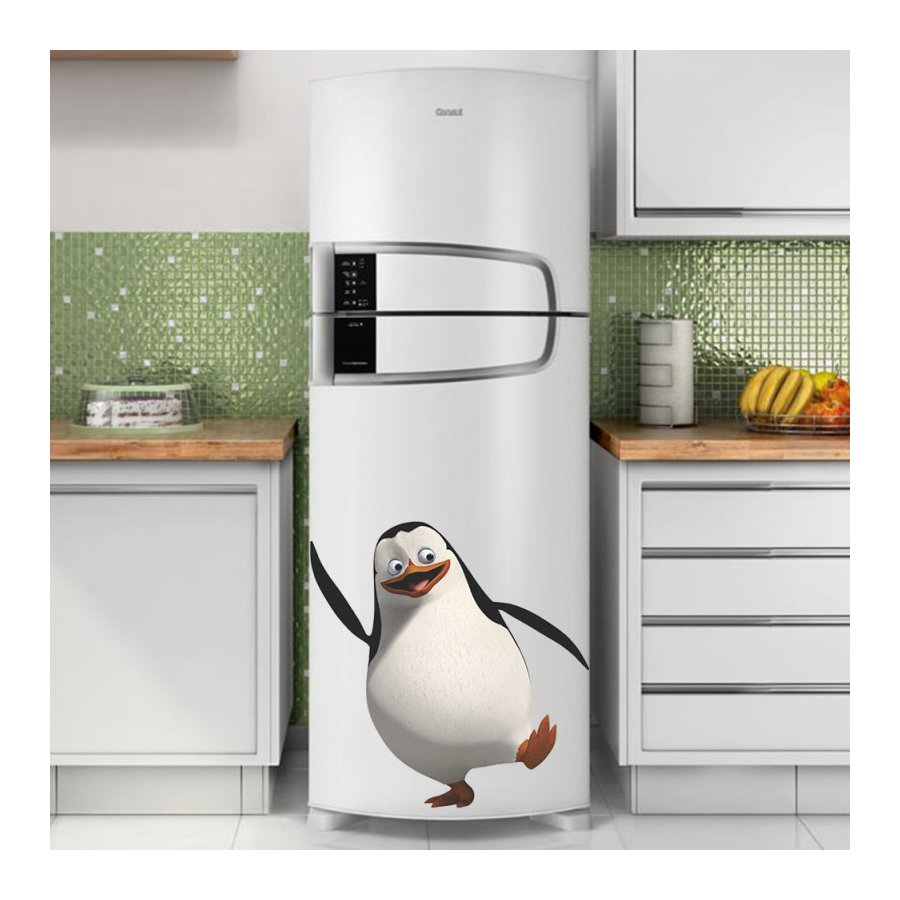 Adesivo Decorativo Geladeira Pinguim De Madagascar 1 G 55 5 X 59 Cm Madeiramadeira