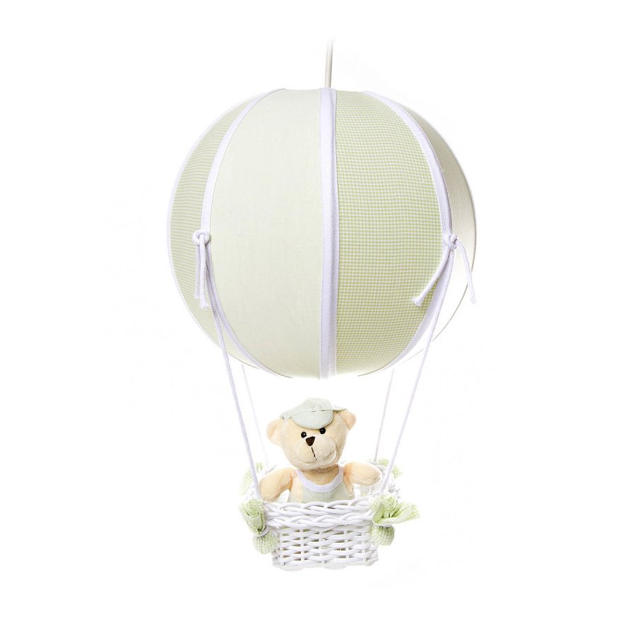 Lustre Balao Bolinha Urso Verde Quarto Bebe Infantil Menino Verde Madeiramadeira
