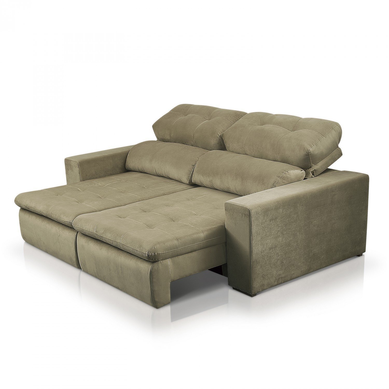 Sofá Retrátil e Reclinável 2 Lugares Master 250cm Gralha Azul Bege