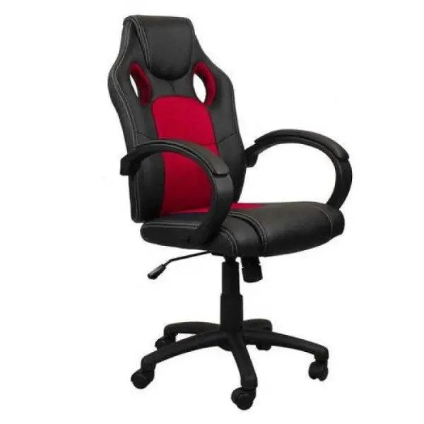 Menor preço em Cadeira presidente gamer PEL-3002 em couro pu preta/vermelha - Pelegrin