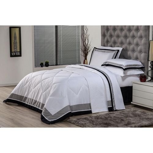 Jogo de cama solteiro preto e branco Clearance