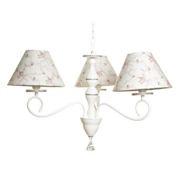 Lustre 3 Lampadas Haste Madeira Com Strass Quarto Bebe Infantil Menina Rosa Madeiramadeira