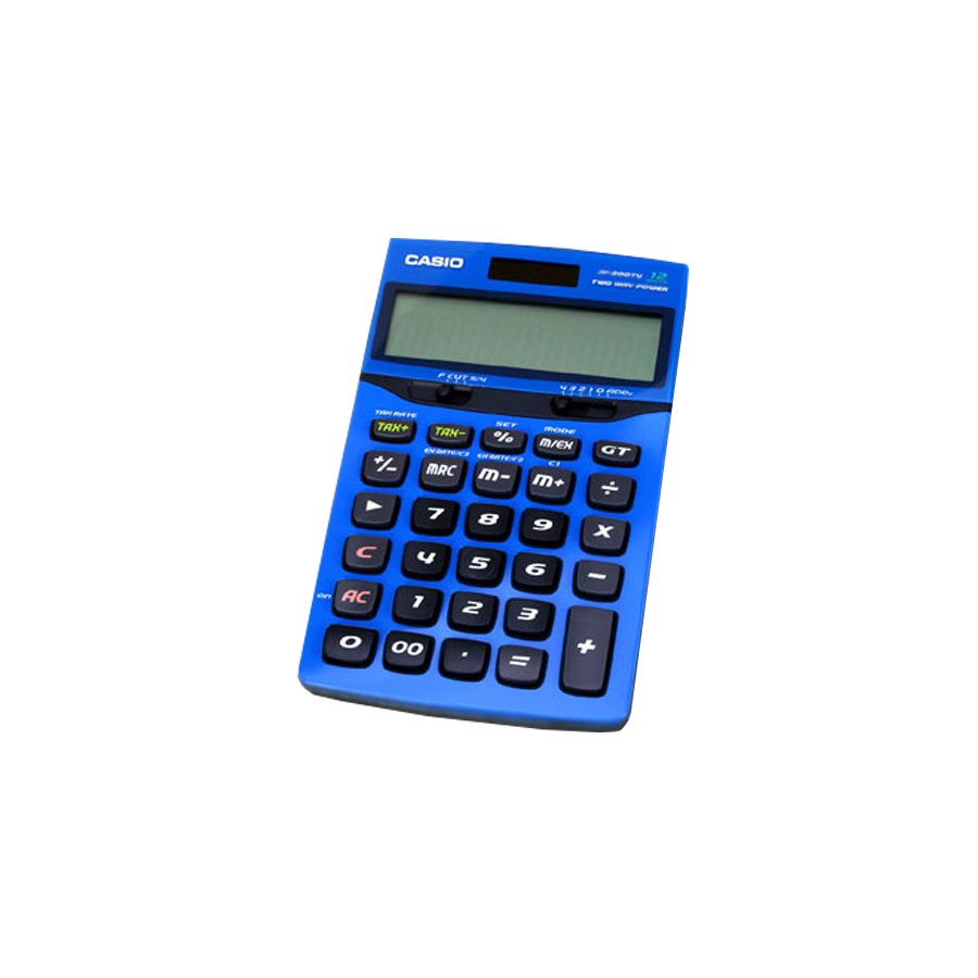Calculadora De Mesa Casio Jf 0tv Azul Solar E Bateria Madeiramadeira