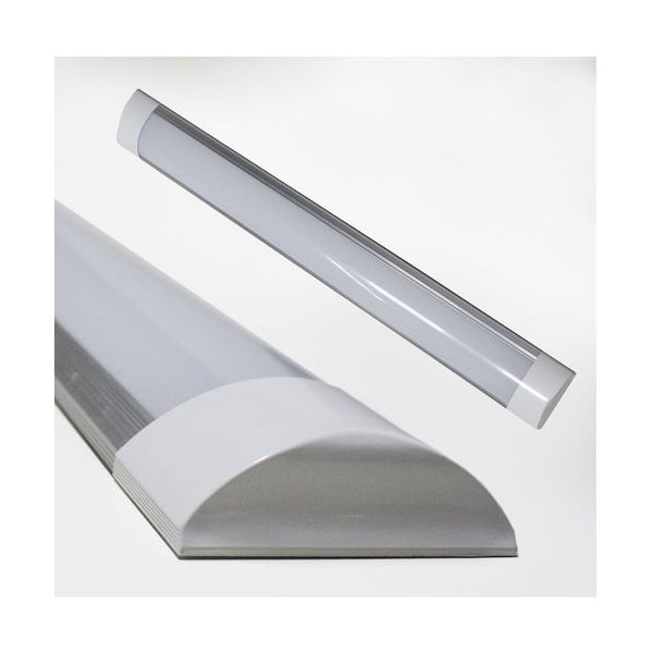 LUMINARIA FLAT SLIM LED 36W 120CM 6500K SOBREPOR BRANCA GLIGHT