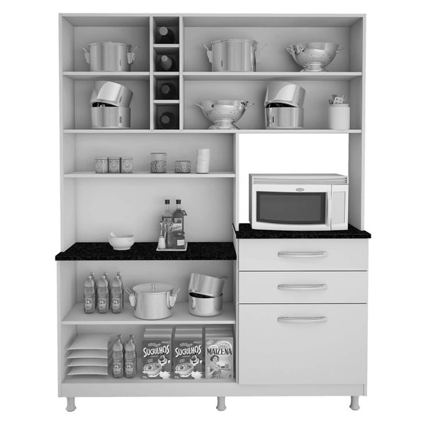 Armário para Cozinha 6 Portas 2 Gavetas Maria Espresso Móveis Rovere