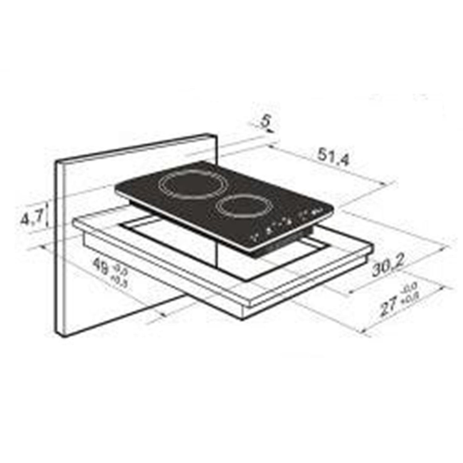 Cooktop Indução 2 Bocas Mesa Vitrocerâmica 220V Fischer Preto