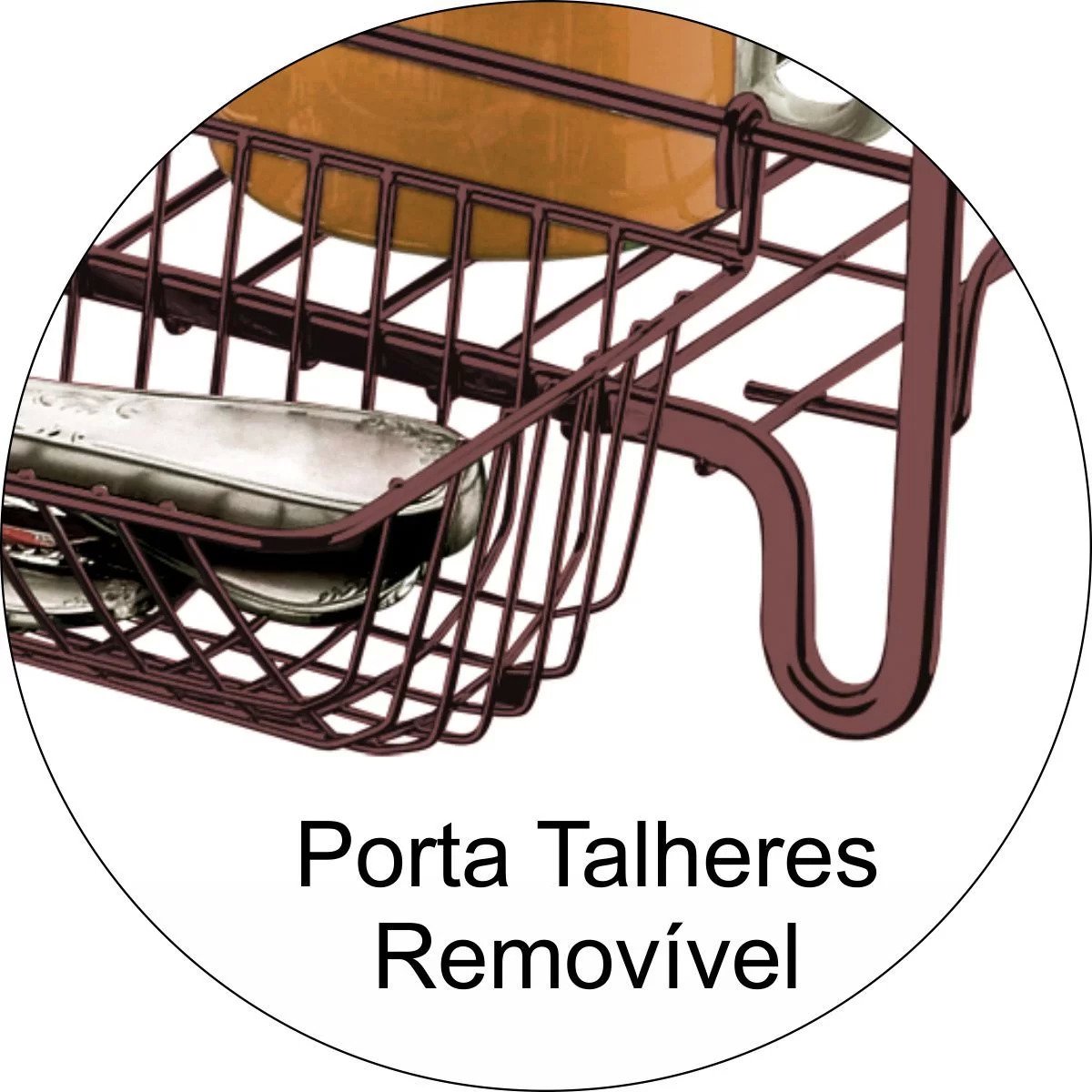 Escorredor De Loucas Para 11 Pratos E 6 Copos Cozinha Luxo Bronze Bronze Madeiramadeira