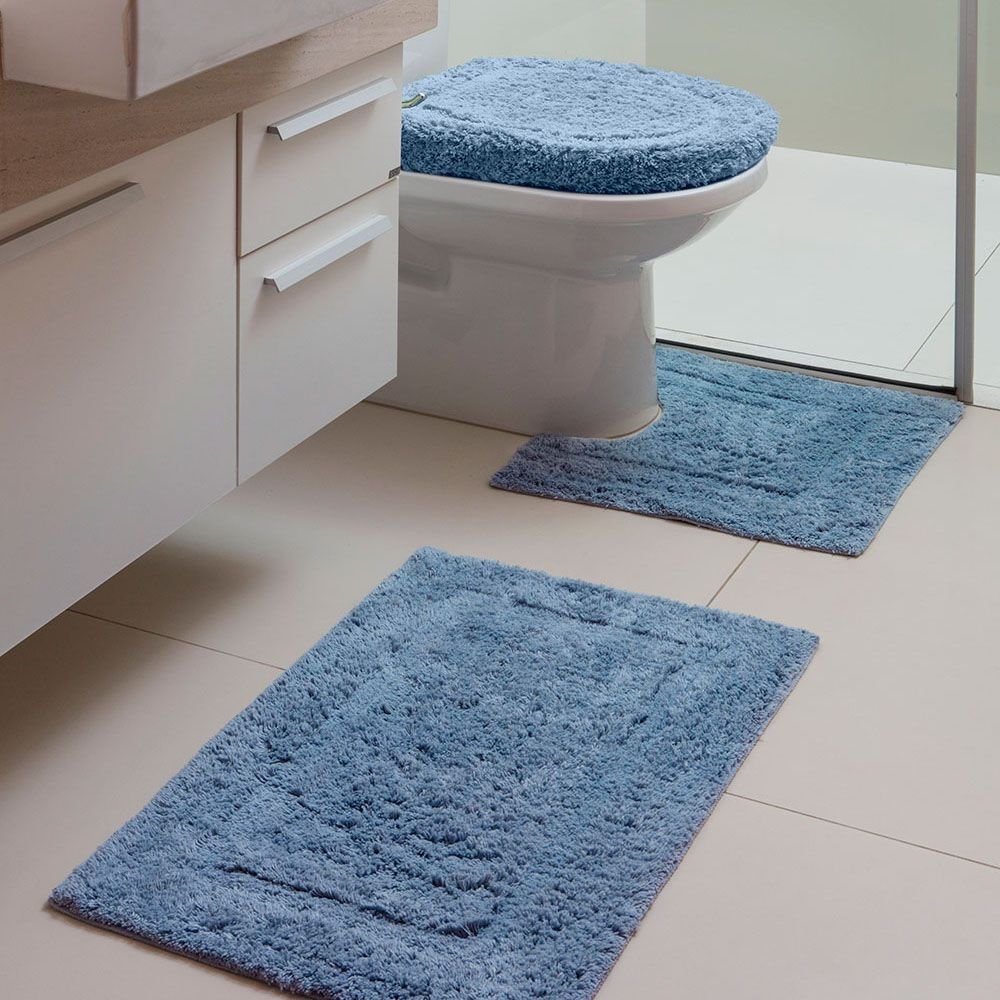 Tapete para banheiro azul Clearance
