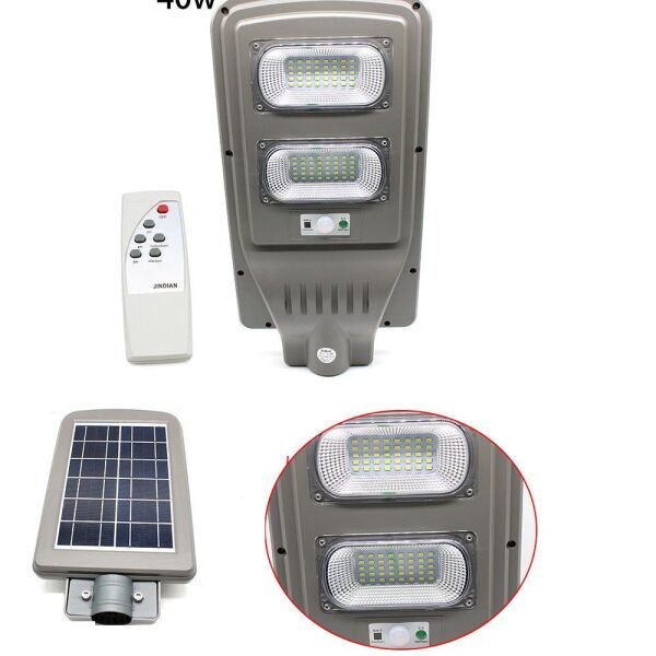 Luminária Solar Publica Led Com Placa Fotovoltaica Integrada Completa