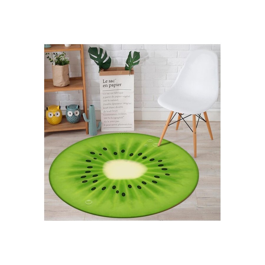 Tapete Redondo Wevans Kiwi 84cm Madeiramadeira