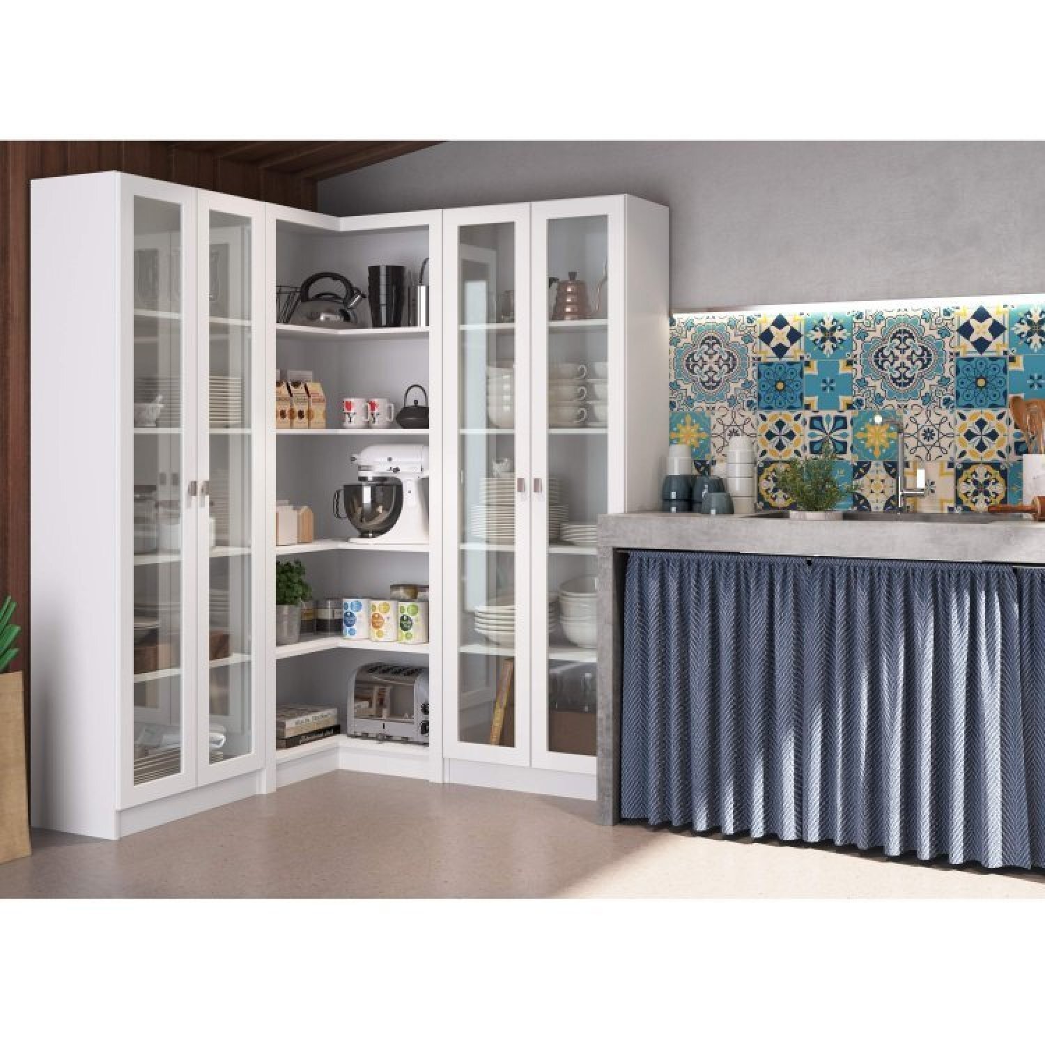 Armário de Cozinha Portuguesa Espresso Móveis Branco | MadeiraMadeira