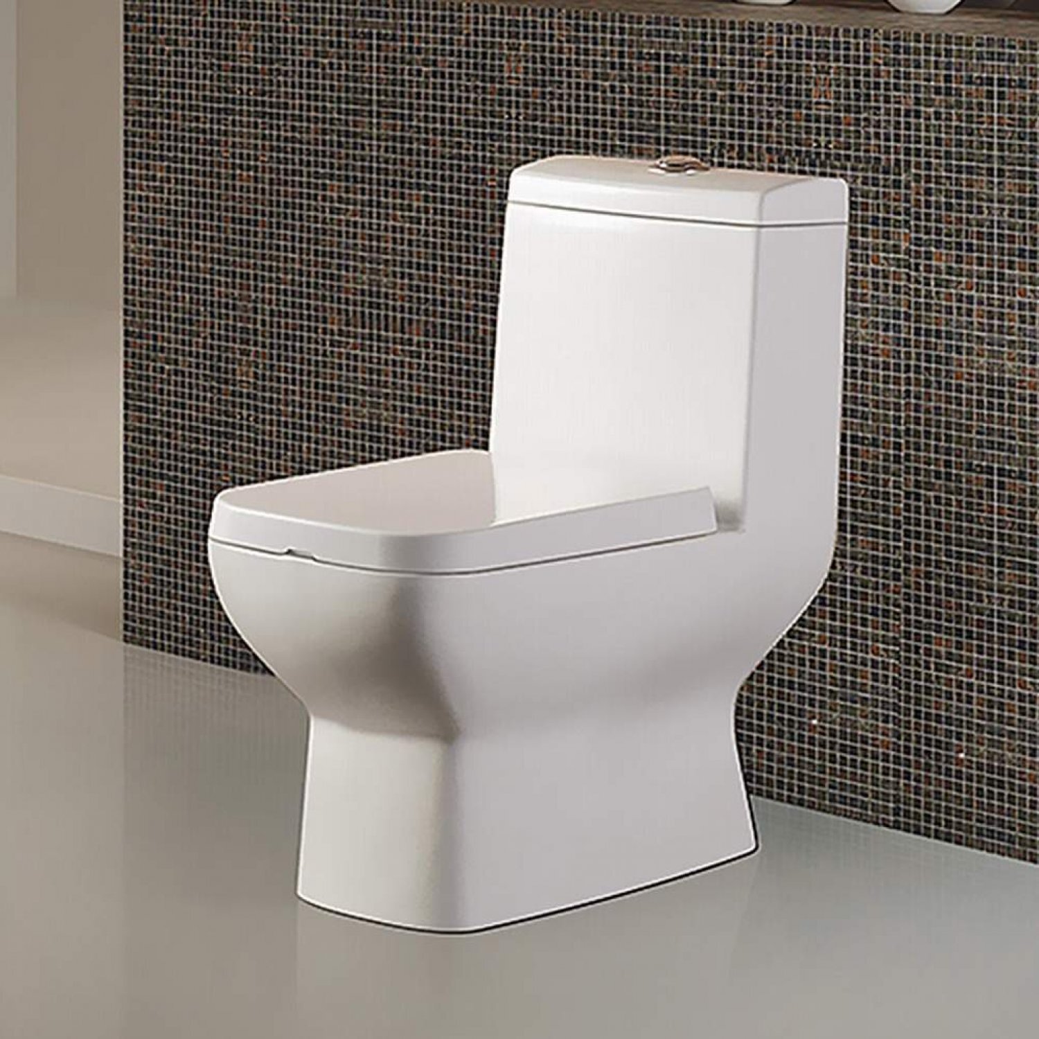 Vaso Sanitário com Caixa Acoplada Monobloco Adamas ADM825 Completo com Assento Soft Close