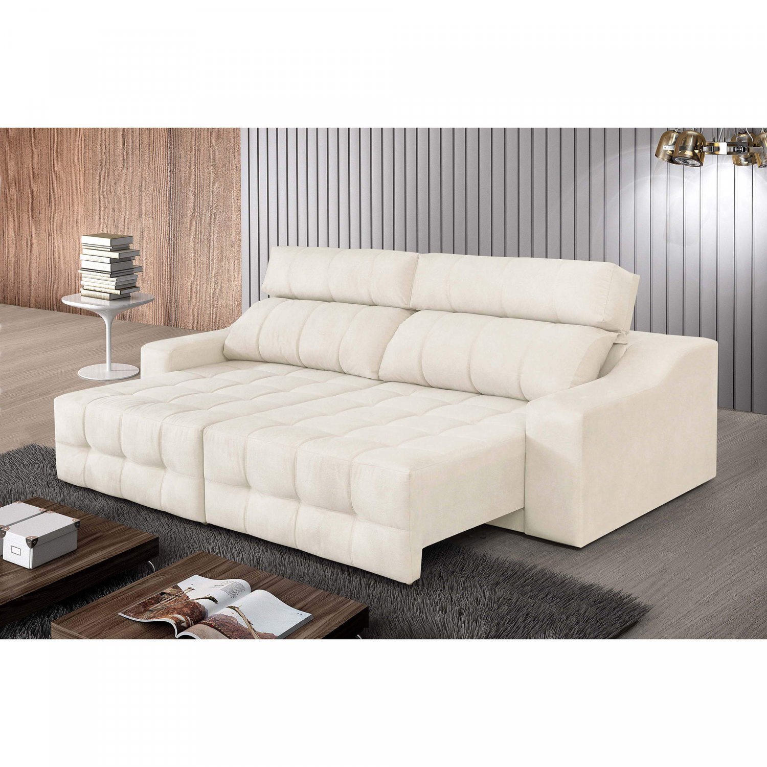 Sofá Retrátil e Reclinável 4 Lugares Connect Ambiente Moveis LTDA