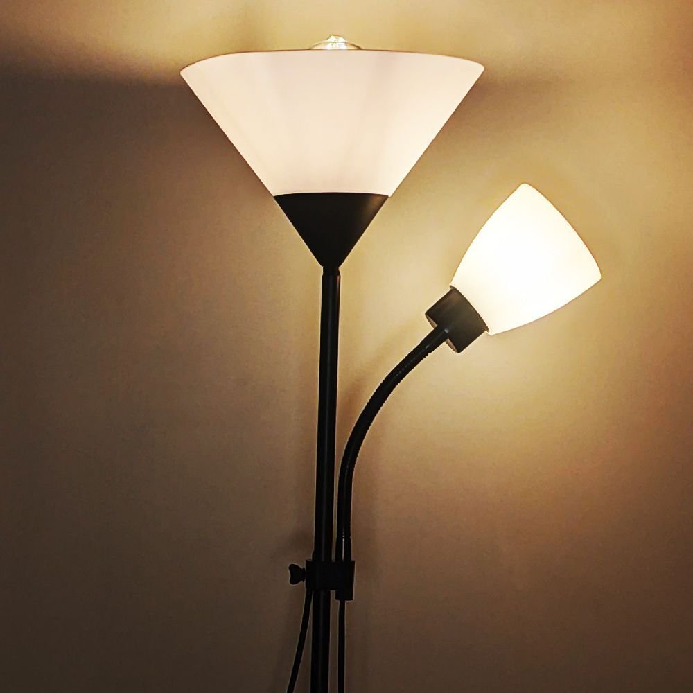 Luminária Abajur Chão duo floor pedestal Articulada Metal Lustre Coluna