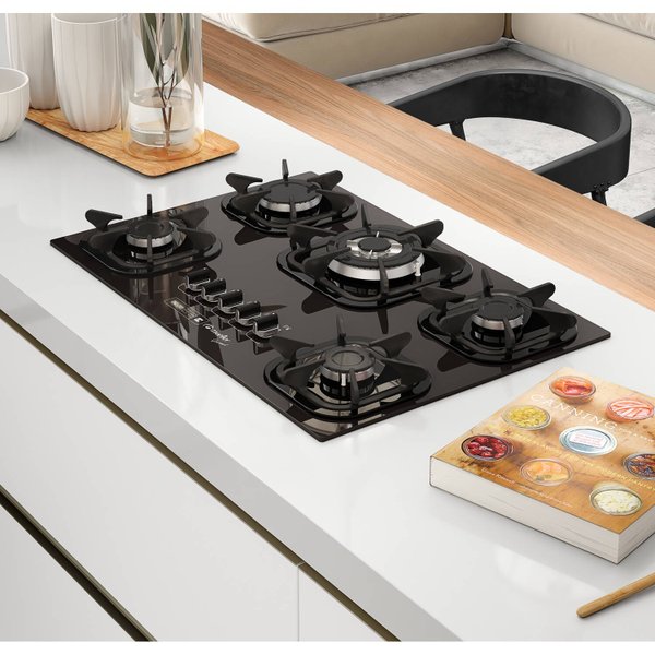Cooktop Gourmet 5 Bocas Tripla Chama a Gás Superautomático Mueller