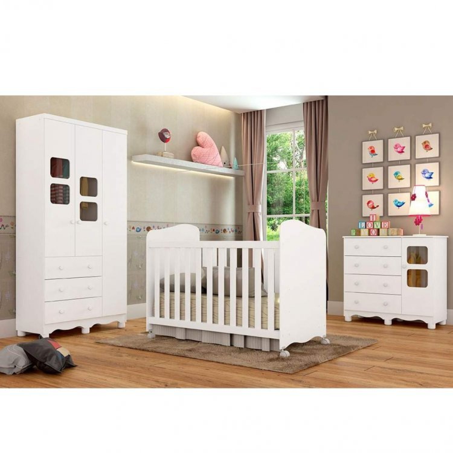 Kit quarto bebe completo moveis Outlet