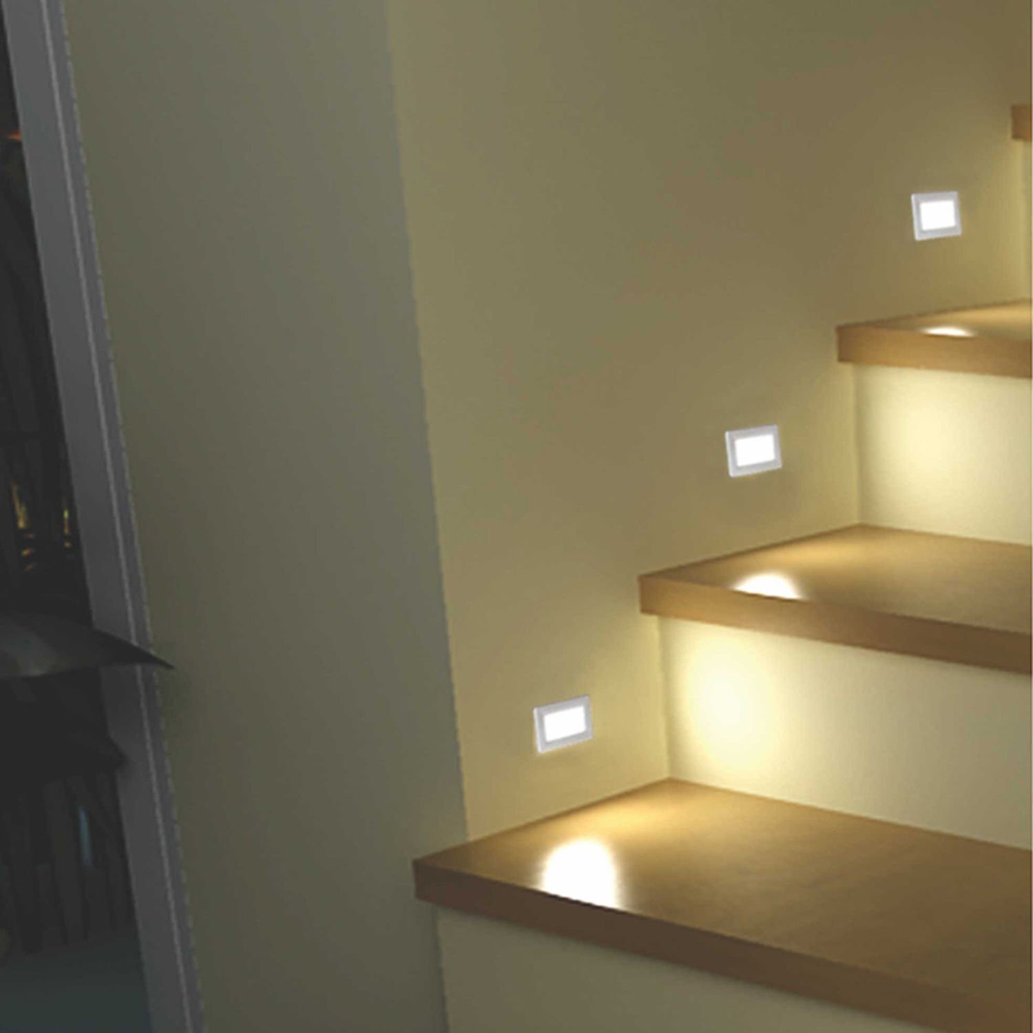 Luminária Externa Embutida Parede sem Grade Germany Branco MadeiraMadeira