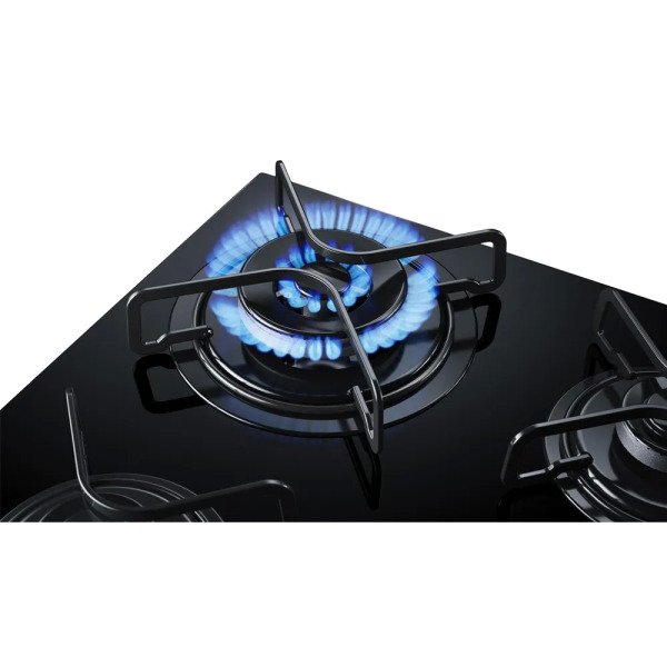 Cooktop 4 bocas Brastemp com duplachama e timer touch BDT62AE Preto MadeiraMadeira