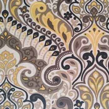 Poltrona Decorativa Opala Suede Compose Estampado Vintage Amarelo Com Preto Dora Bela Madeiramadeira