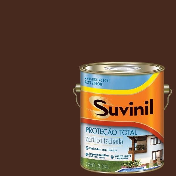 Tinta Emborrachada Suvinil Marrom 3,6lts | MadeiraMadeira
