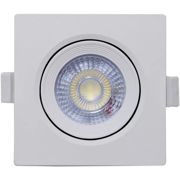 Kit 10 Spot Led 5w Quadrado Direcionável Luz Branco Neutro 4000k