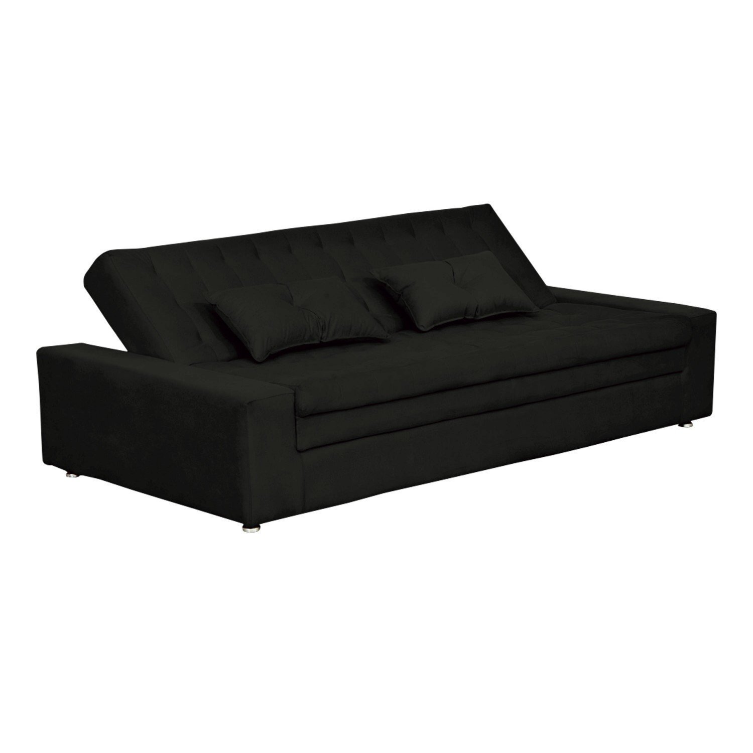 Sofá Cama 3 Lugares Manoela Matrix Preto MadeiraMadeira
