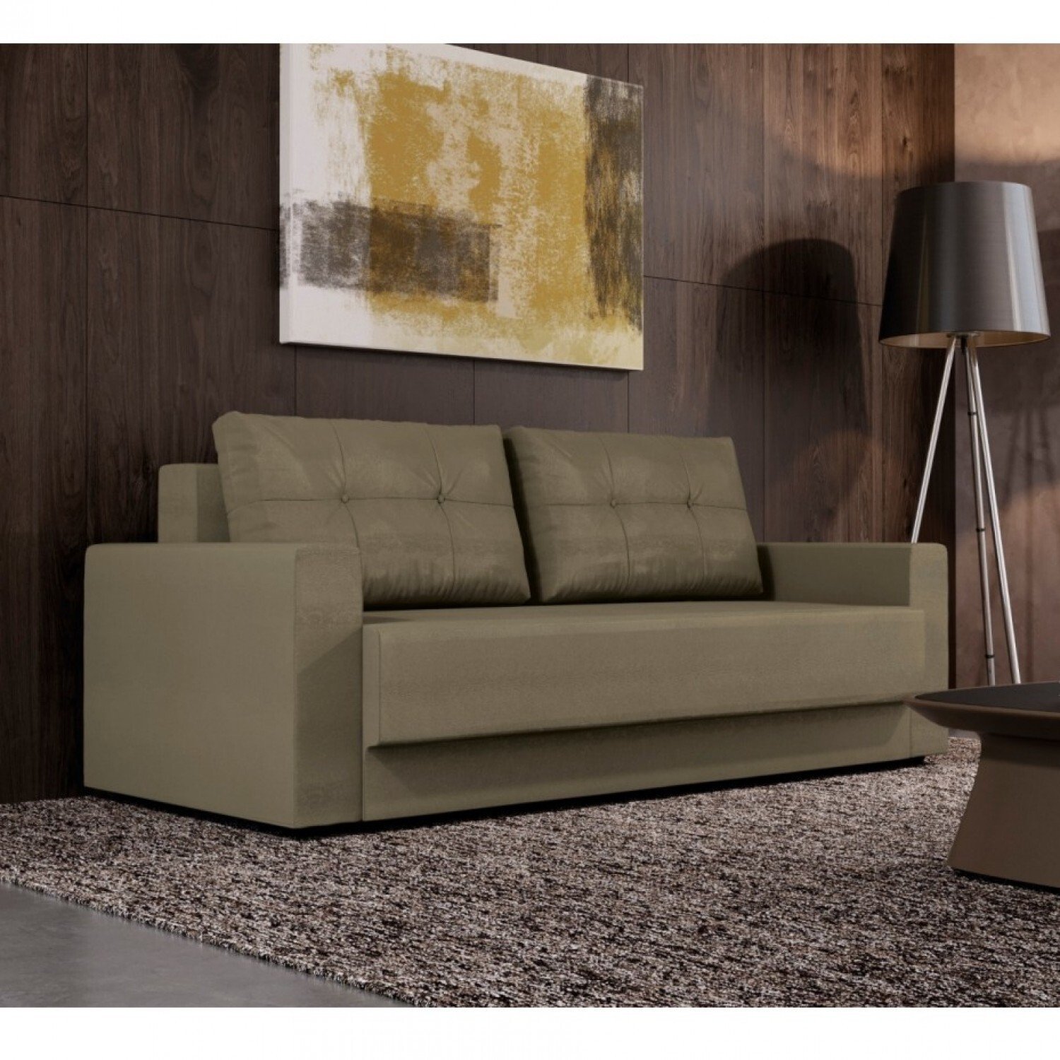 Sofá Cama 2 Lugares Com Baú Ipanema Star Kappesberg Capuccino