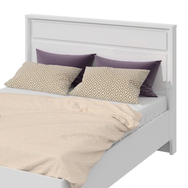Cama Queen 160cm Spazio Móveis Lopas Branco | MadeiraMadeira