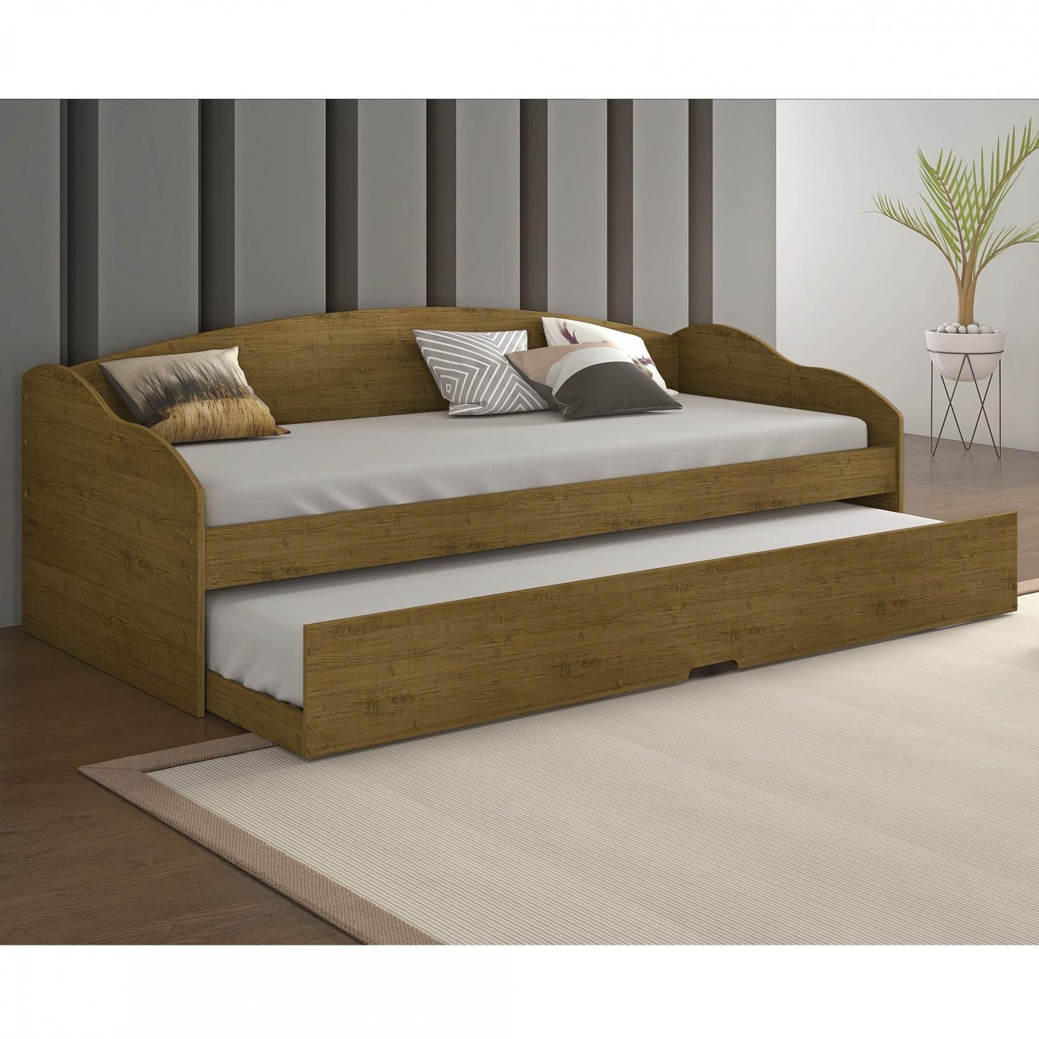 Bicama Solteiro Funny III Conquista Móveis Carvalho Rustico