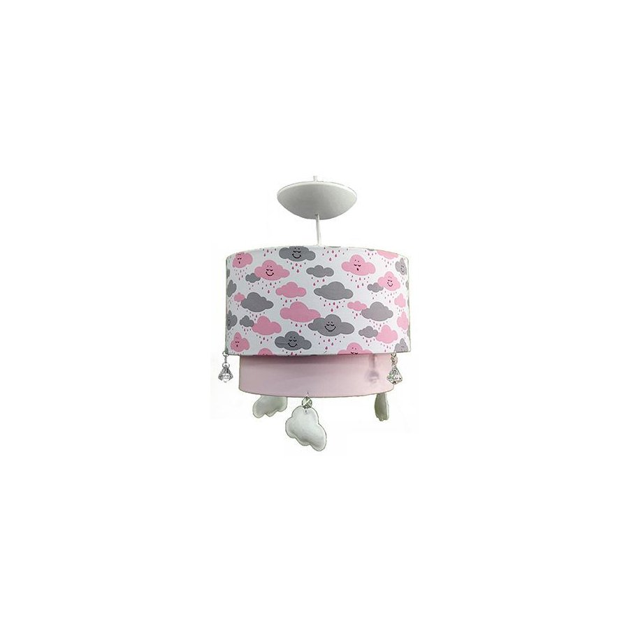 Luminaria Duplo De Teto Nuvem Rosa Decoracao Quarto De Bebe Infantil Nitababy Madeiramadeira