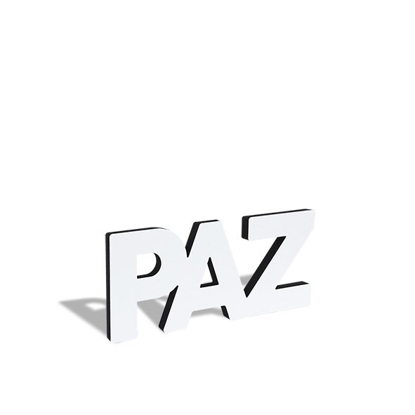 Letras Decorativas Paz Branco Madeiramadeira