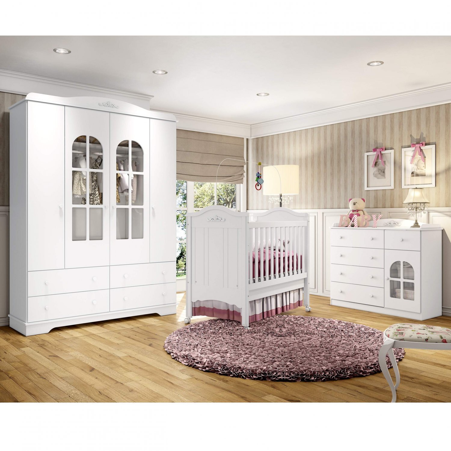 Quarto de bebe completo com guarda roupa grande Clearance