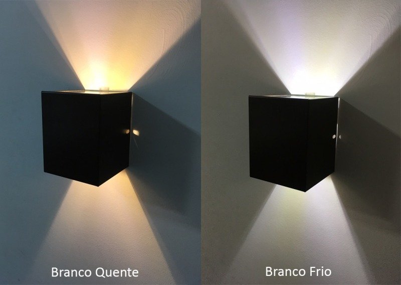 Arandela De Parede E Muro Externa 2 Fachos Marrom + Lâmpada Led 110V