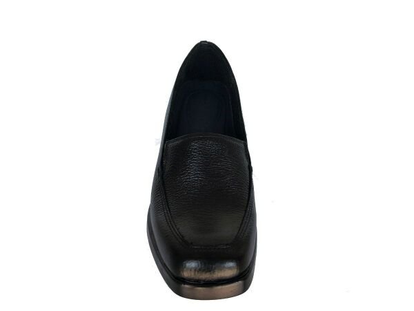 sapato couro preto feminino