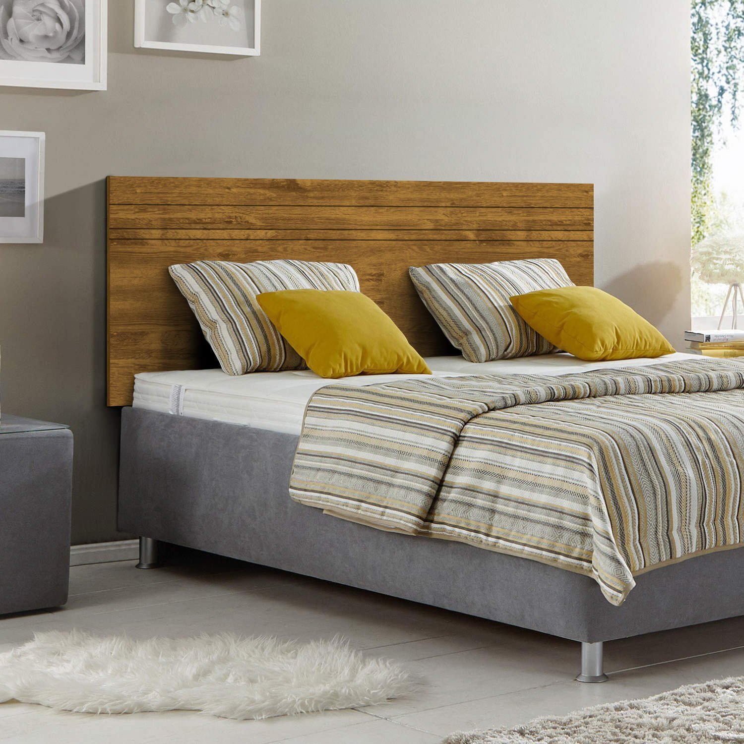 Cabeceira De Cama Queen Em MDP Sky Siena M veis Rovere MadeiraMadeira cama-de-madeira-pura-retoedu