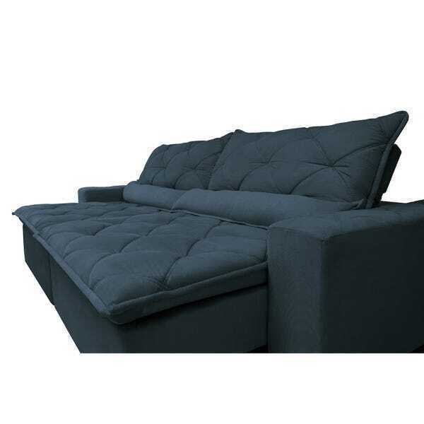 Sofá Lisboa 2,32m Retrátil, Reclinável com Molas no Assento Tecido