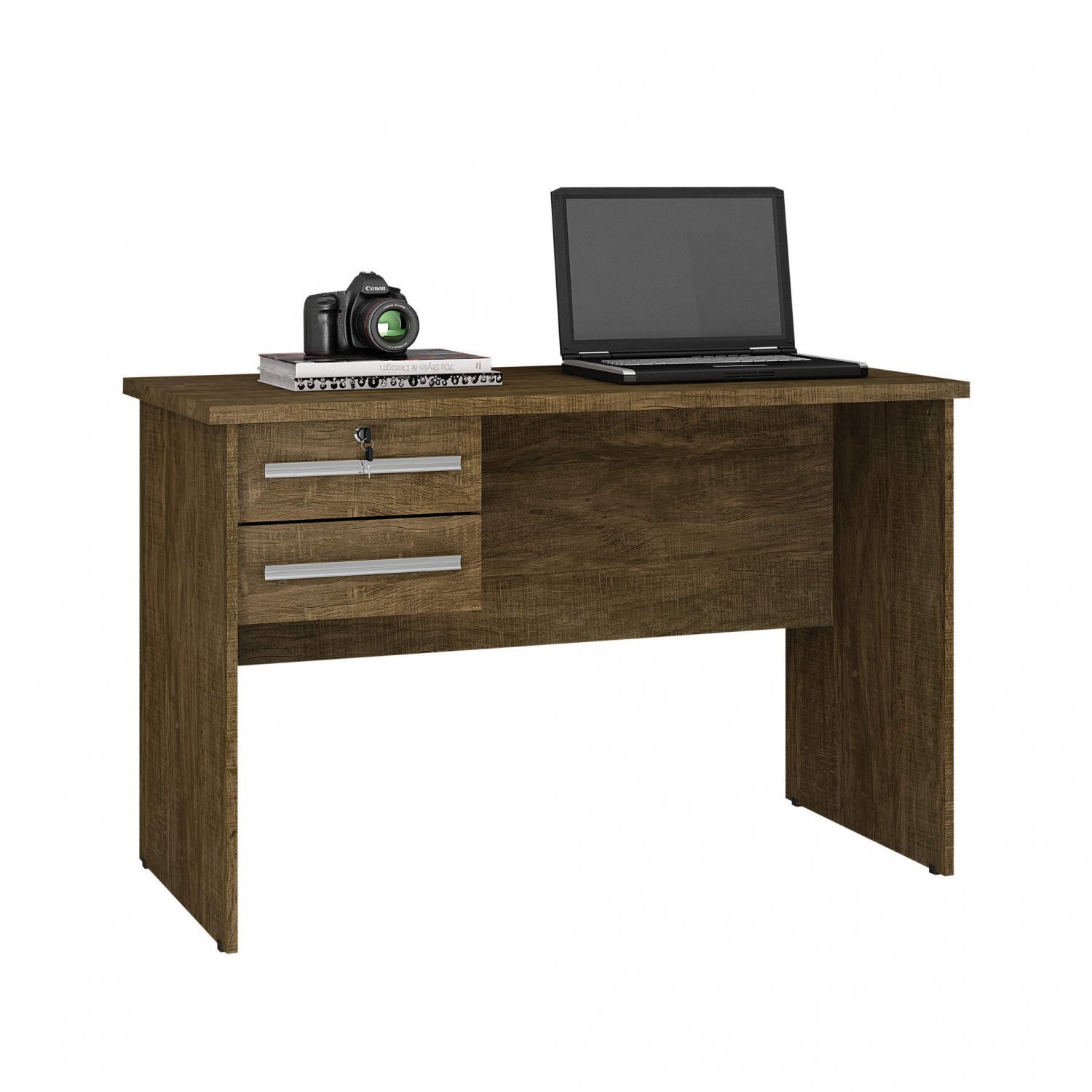 Mesa para Computador 2 Gavetas Byte Valdemóveis Ipê | MadeiraMadeira