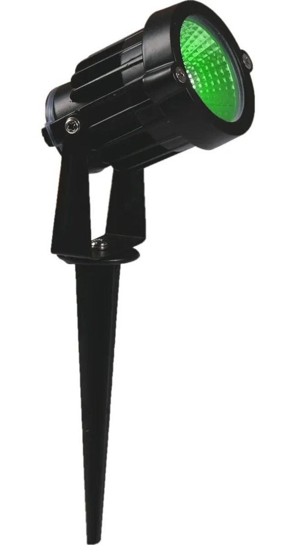 Kit 5 Luminária Espeto Jardim 5w Led Cob Verde Ip65 MadeiraMadeira
