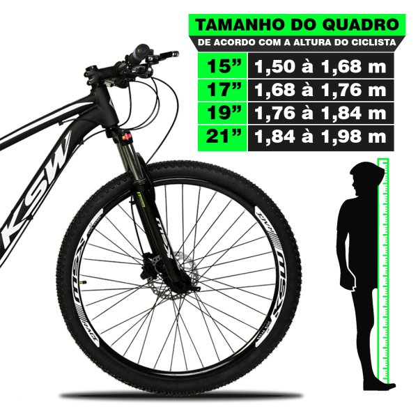 Bicicleta Aro 29 KSW 2.0 XLT 27 Marchas GTA Freio ...
